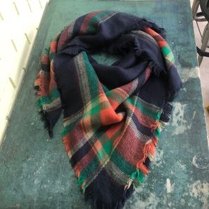 Blue blanket scarf